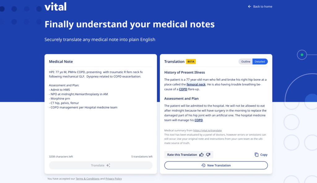 Discover how healthcare startup Vital is using AI to translate complex medical language into simple terms, improving patient understanding and transforming hospital communication.