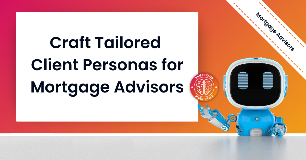 Mortgage clients aren’t one-size-fits-all. First-time buyers, upsizers, investors, and retirees each bring different financial realities, anxieties, and expectations to the table. This prompt helps you map out at least five distinct personas to reflect the range of clients you serve. Each persona includes their background, challenges, goals, and what they value most in a mortgage advisor. Use these insights to refine your advisory approach, customize your resources, and ultimately, build stronger, longer-lasting client relationships.